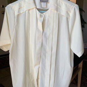 Christie&Jill dress blouse, pale cream, sz 12